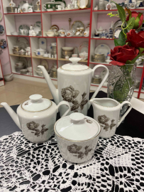 Чайный сервиз на 6 персон Kahla GDR, 200мл. Фарфор с деколью и золотом. Цена за 22пр. Картинка 7